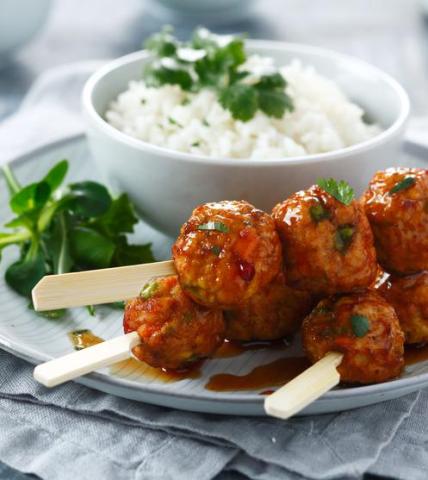 Brochettes de boulettes de légumes façon yakitori