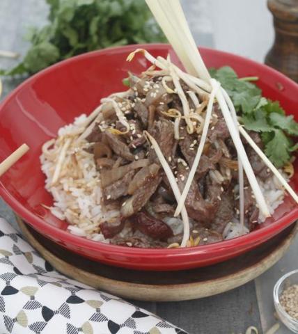 Salade de bœuf au riz Thaï