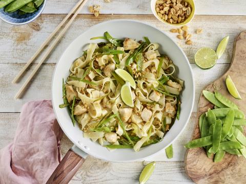 Tagliatelles au poulet façon thaï