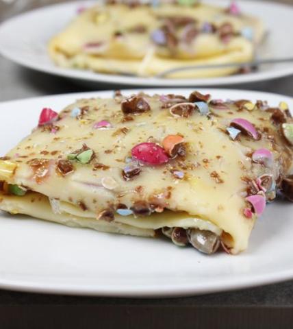 Crêpes croustillantes aux Smarties