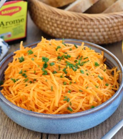 Salade de carottes à la vinaigrette d'orange