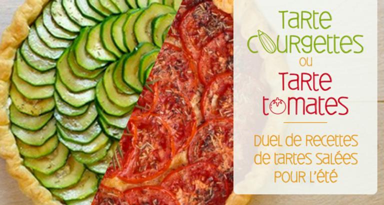 Tarte courgette ou tarte tomate