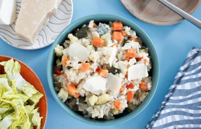 Risotto petits légumes et fromages