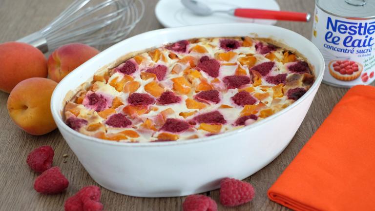 Clafoutis abricots framboises