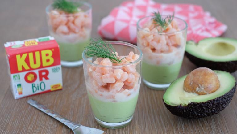 Verrine avocat crevettes