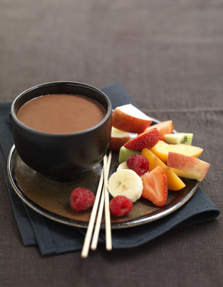 Recette Fondue au Chocolat et Brochettes de Fruits