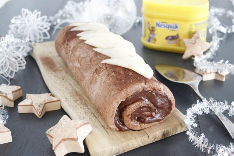 Bûche de Noel Nesquik poires