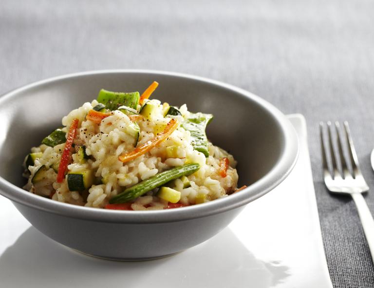 Risotto de legumes au fromage de chevre frais