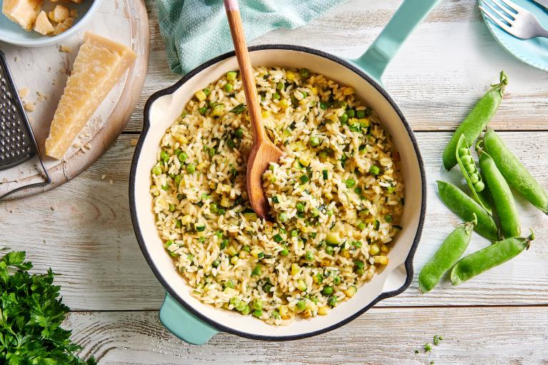 Risotto veggie gourmand aux légumes verts