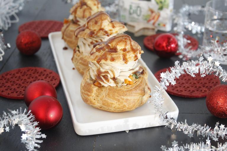 Choux aux légumes et chantilly aux marrons