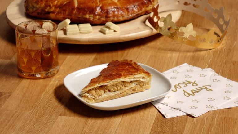 Galette des rois chocolat blanc aux cacahuètes