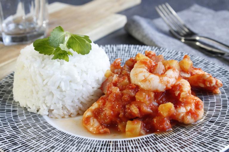 Crevettes en sauce aigre douce 