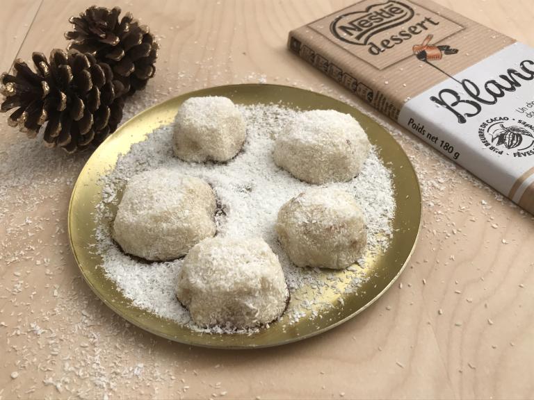 Truffes chocolat blanc