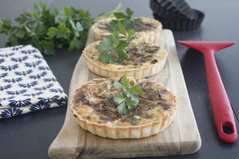 Quiche aux pleurotes ail et persil