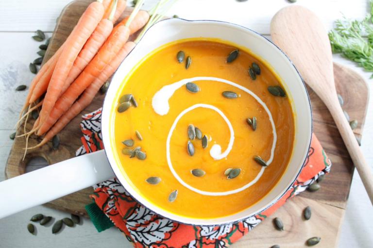 Soupe de carottes et graines de courge