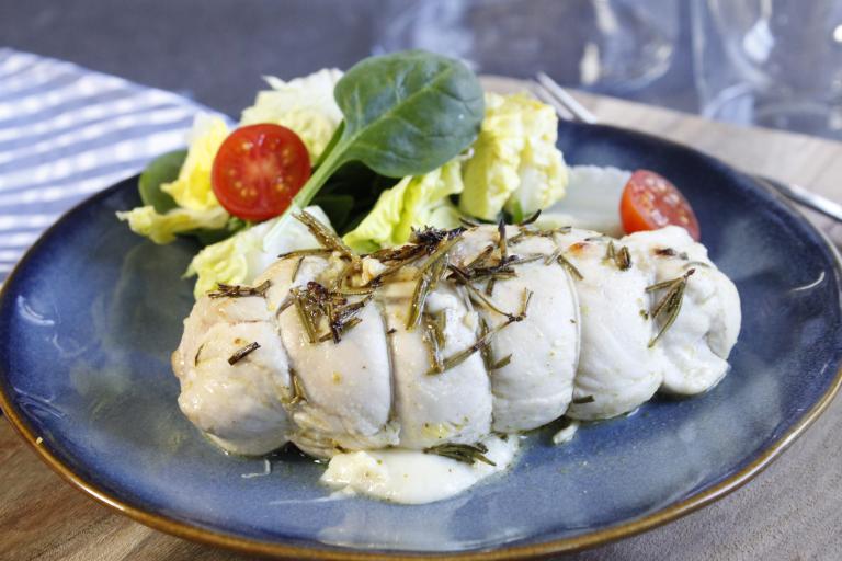 Poulet grillé mozzarella romarin citron