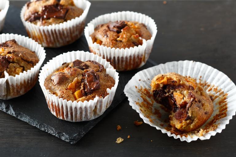 Muffins au chocolat et aux abricots