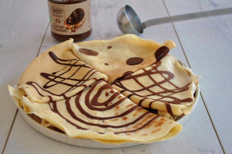 Crêpes motifs à la pâte à tartiner