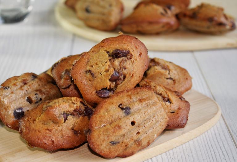 Madeleines au chocolat Bio et sucre rapaduro