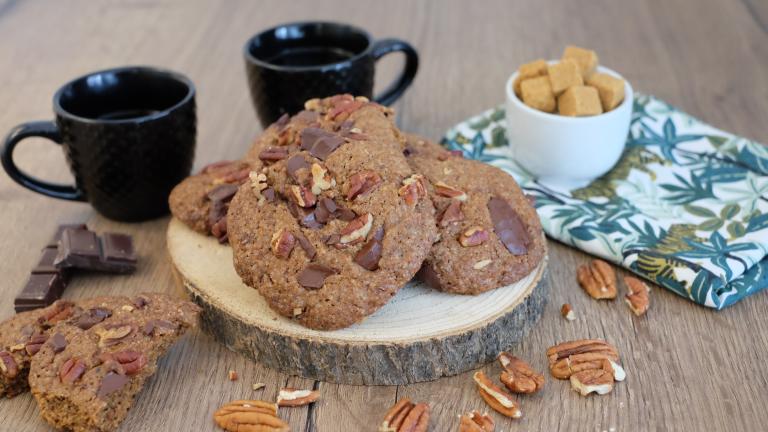 Cookies au café, pépites de chocolat coco pecan