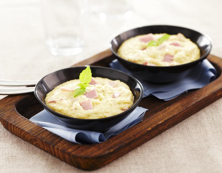 Oeufs brouillés au jambon