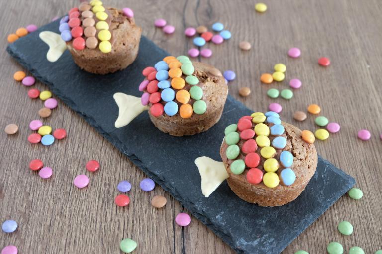 Cup cake poisson d'avril Smarties