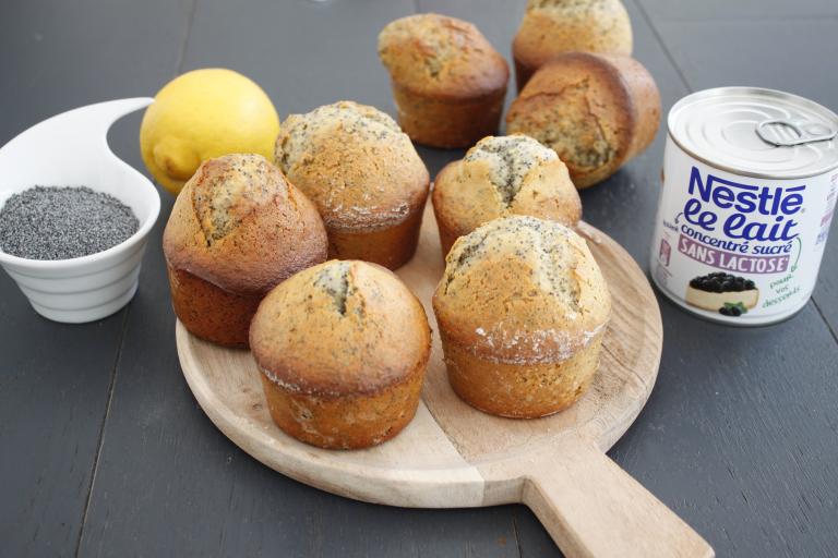 Muffins Citron pavot sans lactose