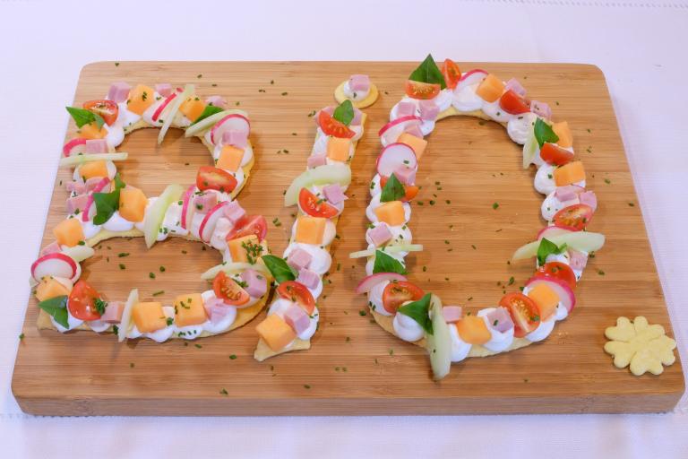 Letter cake salé au jambon BIO