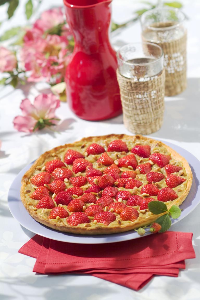 Tarte a la compote de rhubarbe