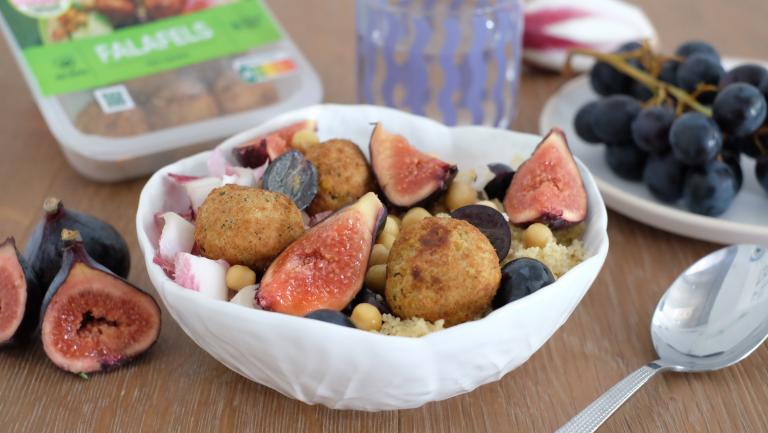 Salade de falafels semoule et fruits