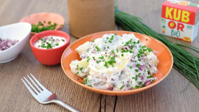 Salade cde pommes de terre au fromage blanc et ciboulette