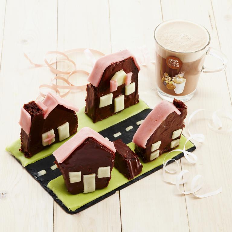 Mini maisons tout chocolat