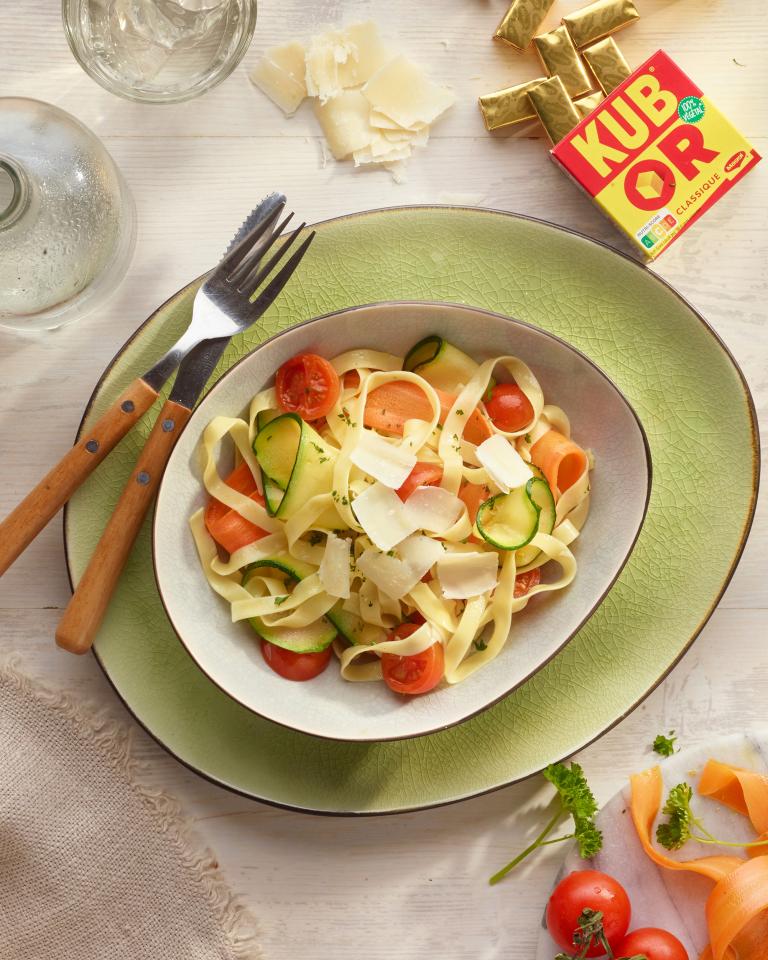 Tagliatelles Légumes et fromage