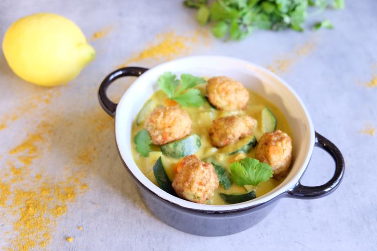 Curry de boulettes de légumes