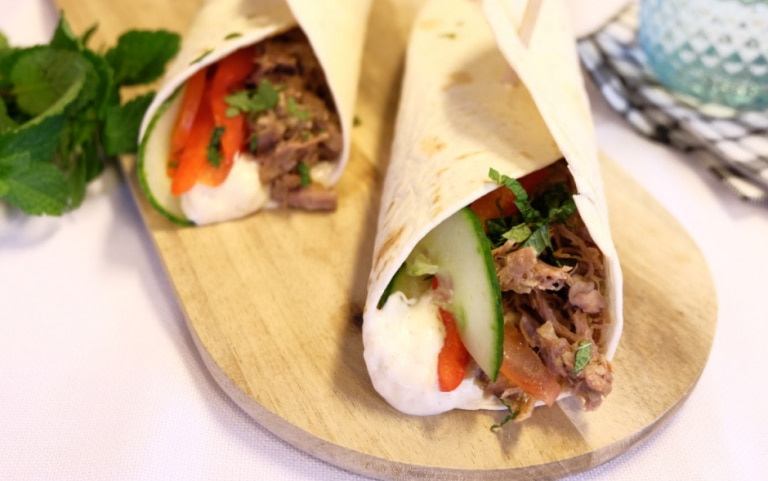 Chawarma d’agneau en wraps Cookéo, recette libanaise