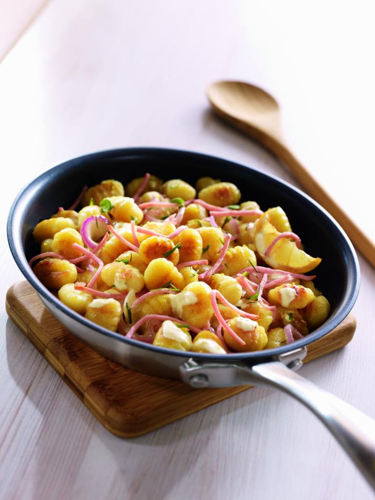 Gnocchi au jambon, petite sauce citronnée