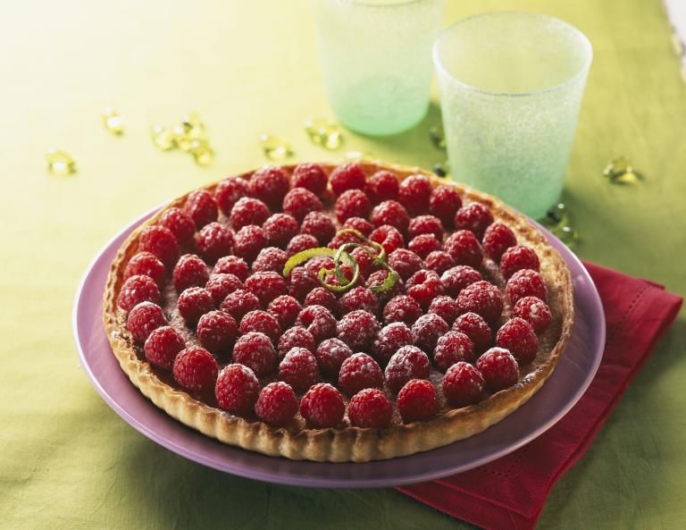 Tarte framboises coco