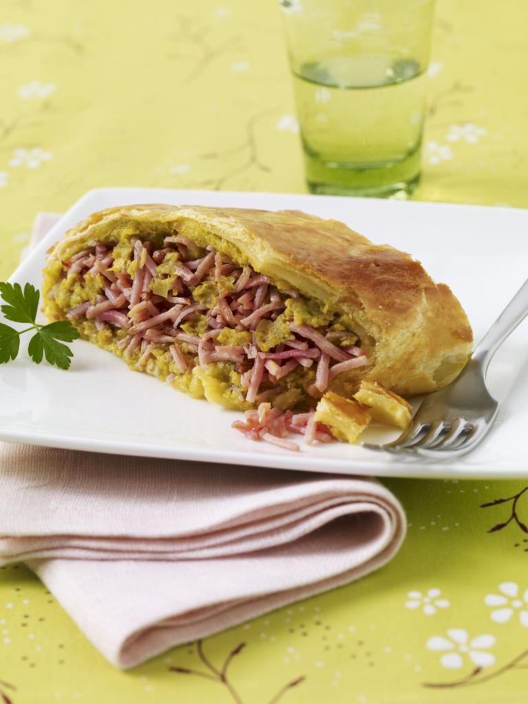 Roule de legumes et rape de jambon