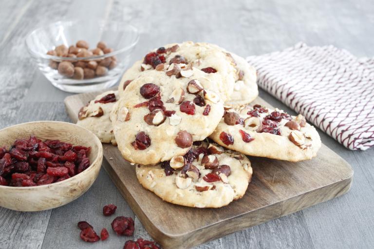 Cookies cranberries avoine noisettes