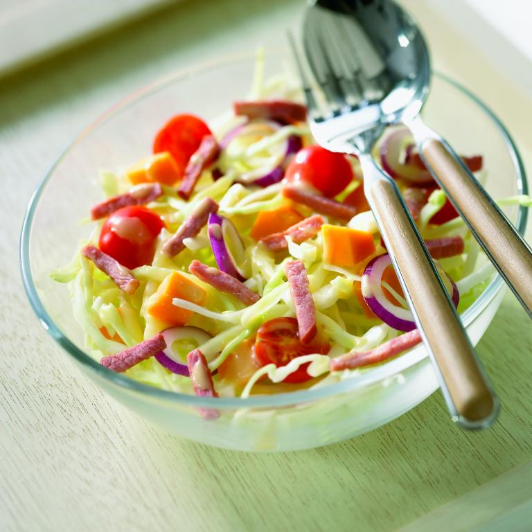 Salade de chou blanc au bacon