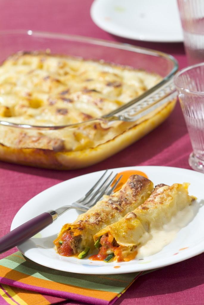 Cannelloni aux petits légumes et poulet