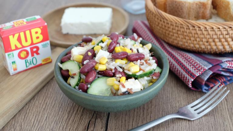 Salade cde riz haricots rouges et feta