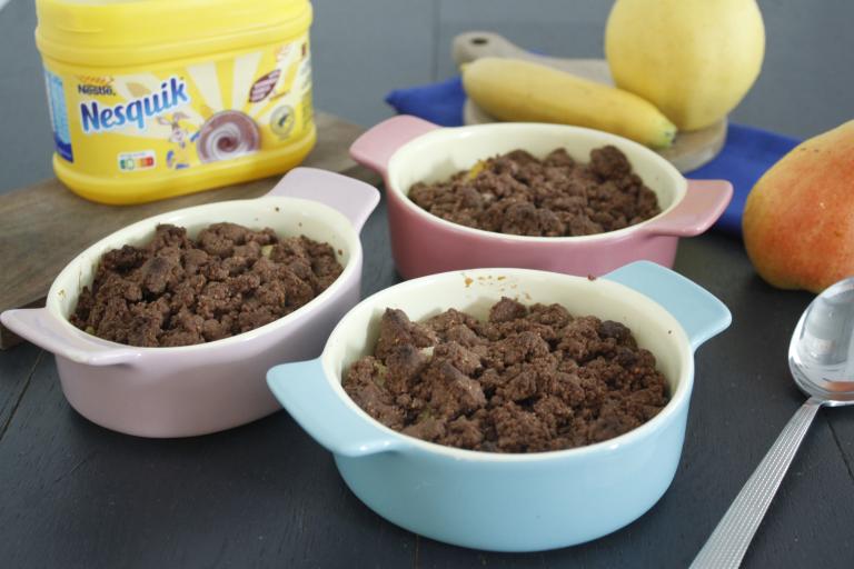 Crumble poire Nesquik