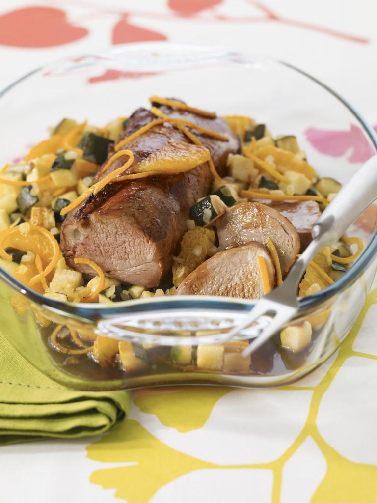 Filet Mignon De Porc Caramélisé à L'Arome, Courgette Et Orange | MAGGI