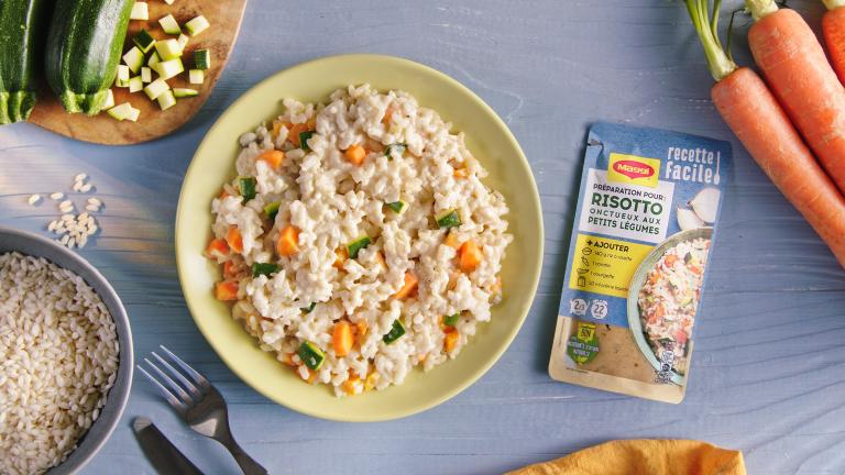 Maggi Recette facile! Risotto onctueux aux petits légumes