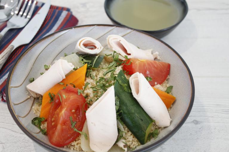 Couscous de quinoa au blanc de poulet