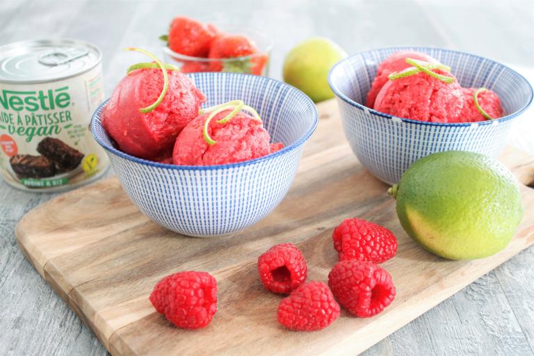 Sorbet fruits rouges vegan