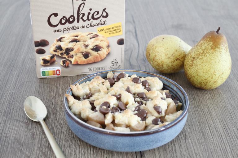 Crumble de poire au chocolat avec PPG Cookies