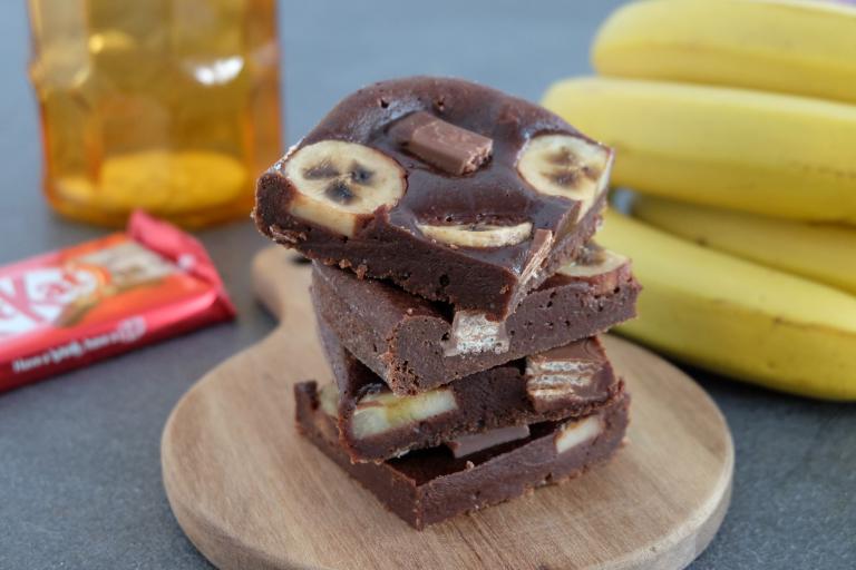 Banana and kitkat brownie