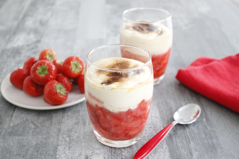 Minestrone de fraises à la mascarpone et ricoré